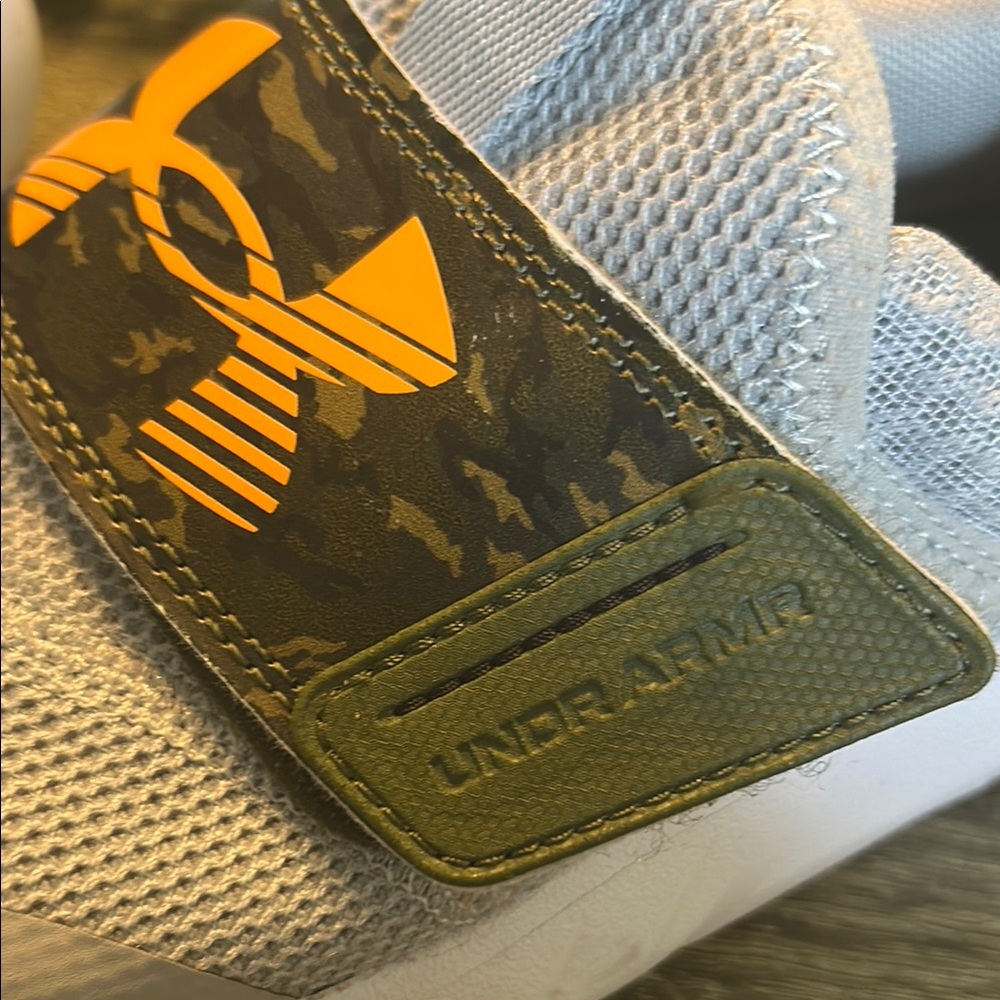 Under Armour Gray and Orange Sneakers with Breathable Mesh - Picture 2 of 7